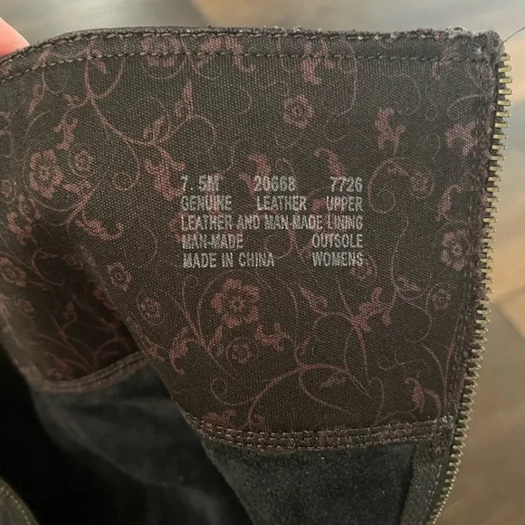 Black Leather Knee-High Boots - Picture 7 of 12